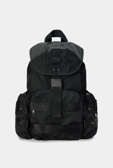 EYELET THREE-POCKET BUCKLE BACKPACK